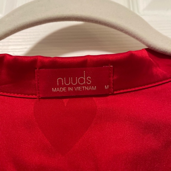 NWOT Nuuds Red Heart Pajama Set Size M - Picture 5 of 10
